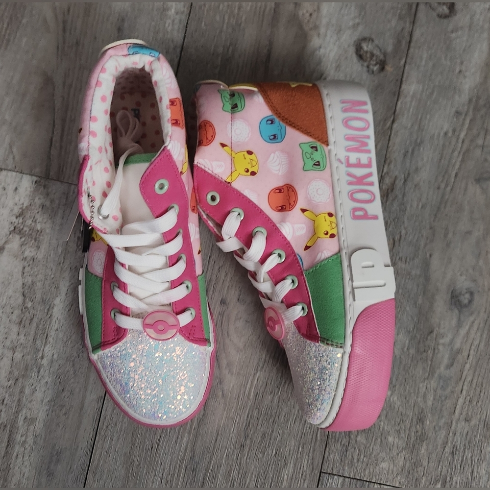 NWT Pokémon Pikachu Women's High-top Colorful sneakers